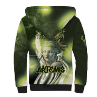 Ancient Greek Artemis Sherpa Hoodie Goddess Of The Moon - Wonder Print Shop