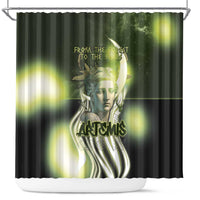 Ancient Greek Artemis Shower Curtain Goddess Of The Moon - Wonder Print Shop