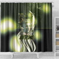 Ancient Greek Artemis Shower Curtain Goddess Of The Moon - Wonder Print Shop