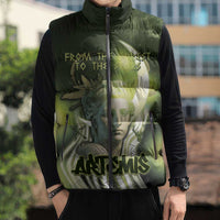 Ancient Greek Artemis Sleeveless Puffer Jacket Goddess Of The Moon - Wonder Print Shop