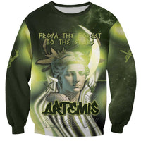 Ancient Greek Artemis Sweatshirt Goddess Of The Moon - Wonder Print Shop