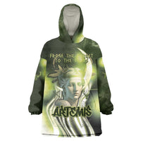 Ancient Greek Artemis Wearable Blanket Hoodie Goddess Of The Moon - Wonder Print Shop