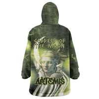 Ancient Greek Artemis Wearable Blanket Hoodie Goddess Of The Moon - Wonder Print Shop