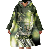 Ancient Greek Artemis Wearable Blanket Hoodie Goddess Of The Moon - Wonder Print Shop