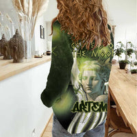 Ancient Greek Artemis Women Casual Shirt Goddess Of The Moon - Wonder Print Shop