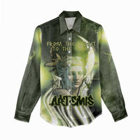 Ancient Greek Artemis Women Casual Shirt Goddess Of The Moon - Wonder Print Shop