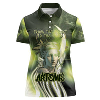 Ancient Greek Artemis Women Polo Shirt Goddess Of The Moon - Wonder Print Shop