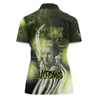 Ancient Greek Artemis Women Polo Shirt Goddess Of The Moon - Wonder Print Shop