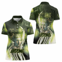 Ancient Greek Artemis Women Polo Shirt Goddess Of The Moon - Wonder Print Shop