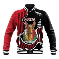 Personalized Malta Baseball Jacket Pharaoh Hound In Coat Of Arms - Wonder Print Shop