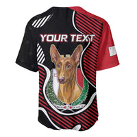Personalized Malta Baseball Jersey Pharaoh Hound In Coat Of Arms - Wonder Print Shop