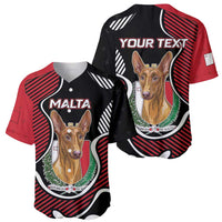 Personalized Malta Baseball Jersey Pharaoh Hound In Coat Of Arms - Wonder Print Shop