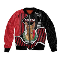Personalized Malta Bomber Jacket Pharaoh Hound In Coat Of Arms - Wonder Print Shop