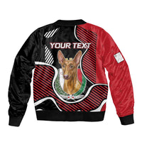 Personalized Malta Bomber Jacket Pharaoh Hound In Coat Of Arms - Wonder Print Shop
