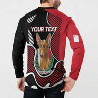 Personalized Malta Button Sweatshirt Pharaoh Hound In Coat Of Arms - Wonder Print Shop