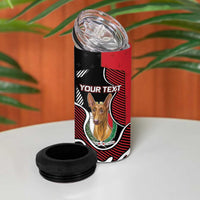Personalized Malta 4 in 1 Can Cooler Tumbler Pharaoh Hound In Coat Of Arms - Wonder Print Shop