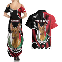 Personalized Malta Couples Matching Summer Maxi Dress and Hawaiian Shirt Pharaoh Hound In Coat Of Arms - Wonder Print Shop