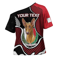 Personalized Malta Cross Shoulder Shirt Pharaoh Hound In Coat Of Arms - Wonder Print Shop
