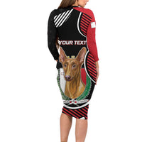 Personalized Malta Family Matching Long Sleeve Bodycon Dress and Hawaiian Shirt Pharaoh Hound In Coat Of Arms - Wonder Print Shop
