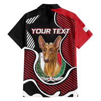 Personalized Malta Family Matching Off The Shoulder Long Sleeve Dress and Hawaiian Shirt Pharaoh Hound In Coat Of Arms - Wonder Print Shop