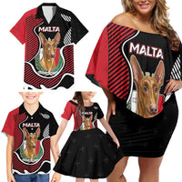 Personalized Malta Family Matching Off Shoulder Short Dress and Hawaiian Shirt Pharaoh Hound In Coat Of Arms - Wonder Print Shop