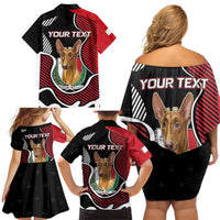 Personalized Malta Family Matching Off Shoulder Short Dress and Hawaiian Shirt Pharaoh Hound In Coat Of Arms - Wonder Print Shop