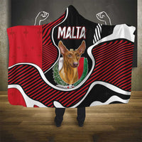 Malta Hooded Blanket Pharaoh Hound In Coat Of Arms - Wonder Print Shop