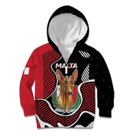 Personalized Malta Kid Hoodie Pharaoh Hound In Coat Of Arms - Wonder Print Shop