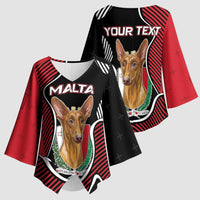 Personalized Malta Kimono Sleeve Blouse Pharaoh Hound In Coat Of Arms - Wonder Print Shop