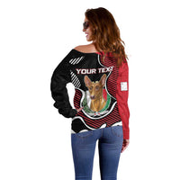 Personalized Malta Off Shoulder Sweater Pharaoh Hound In Coat Of Arms - Wonder Print Shop