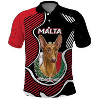Personalized Malta Polo Shirt Pharaoh Hound In Coat Of Arms - Wonder Print Shop