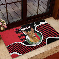 Malta Rubber Doormat Pharaoh Hound In Coat Of Arms - Wonder Print Shop