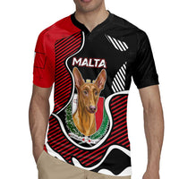 Personalized Malta Rugby Jersey Pharaoh Hound In Coat Of Arms - Wonder Print Shop