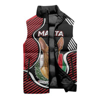 Personalized Malta Sleeveless Puffer Jacket Pharaoh Hound In Coat Of Arms - Wonder Print Shop