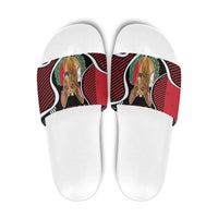 Malta Slide Sandals Pharaoh Hound In Coat Of Arms - Wonder Print Shop