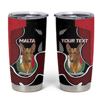 Personalized Malta Tumbler Cup Pharaoh Hound In Coat Of Arms - Wonder Print Shop
