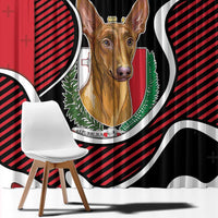 Malta Window Curtain Pharaoh Hound In Coat Of Arms - Wonder Print Shop