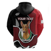 Personalized Malta Zip Hoodie Pharaoh Hound In Coat Of Arms - Wonder Print Shop