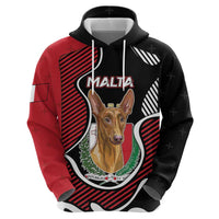 Personalized Malta Zip Hoodie Pharaoh Hound In Coat Of Arms - Wonder Print Shop