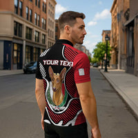 Personalized Malta Zipper Polo Shirt Pharaoh Hound In Coat Of Arms - Wonder Print Shop