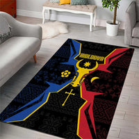 Moldova Area Rug The Aurochs Symbol With Patterns - Wonder Print Shop