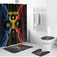 Moldova Bathroom Set The Aurochs Symbol With Patterns - Wonder Print Shop
