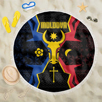 Moldova Beach Blanket The Aurochs Symbol With Patterns - Wonder Print Shop