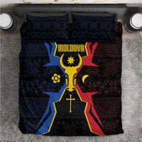 Moldova Bedding Set The Aurochs Symbol With Patterns - Wonder Print Shop