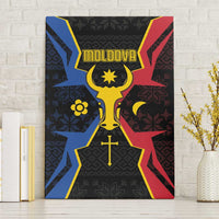 Moldova Canvas Wall Art The Aurochs Symbol With Patterns - Wonder Print Shop