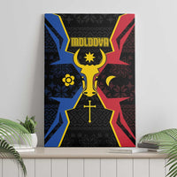 Moldova Canvas Wall Art The Aurochs Symbol With Patterns - Wonder Print Shop