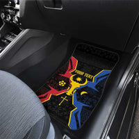 Moldova Car Mats The Aurochs Symbol With Patterns - Wonder Print Shop