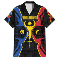 Personalized Moldova Family Matching Short Sleeve Bodycon Dress and Hawaiian Shirt The Aurochs Symbol With Patterns - Wonder Print Shop