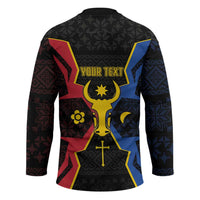 Personalized Moldova Hockey Jersey The Aurochs Symbol With Patterns - Wonder Print Shop