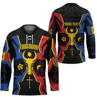 Personalized Moldova Hockey Jersey The Aurochs Symbol With Patterns - Wonder Print Shop